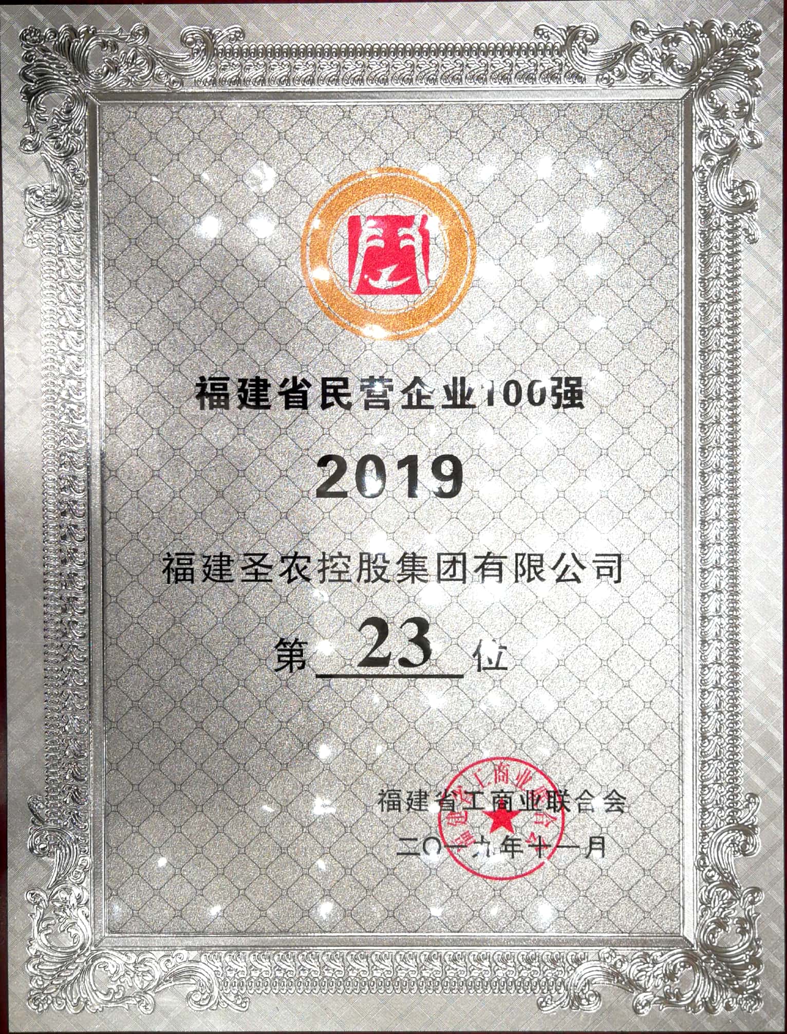2019（非凡国际集团）福建民营企业100强
